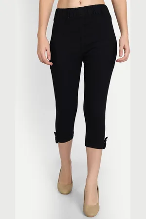 AngelFab Women High Ride Cotton Capris