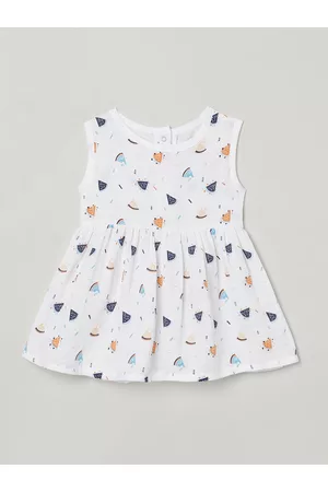 The Boo Boo Club Girls Printed Sustainable Fit & Flare Organic Cotton Dress