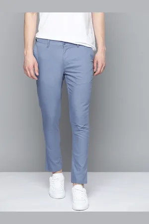 Mast & Harbour Men Solid Pure Cotton Trousers