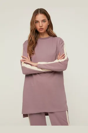 Trendyol Women Mauve Solid Tracksuits