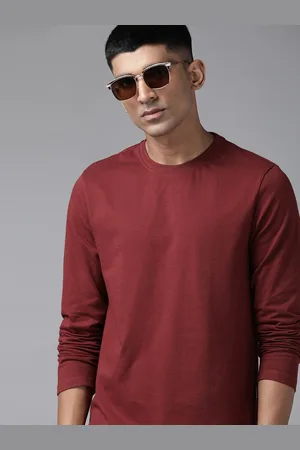 Roadster The Lifestyle Co. Men Solid Long Sleeves Pure Cotton T-shirt