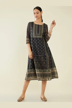 Soch Ethnic Motifs Printed Silk Ethnic Dress