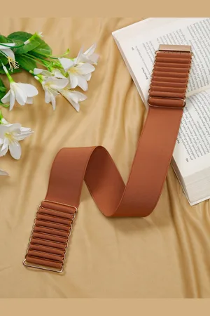 Teakwood Leathers Women Interlock Synthetic Stretchable Belt