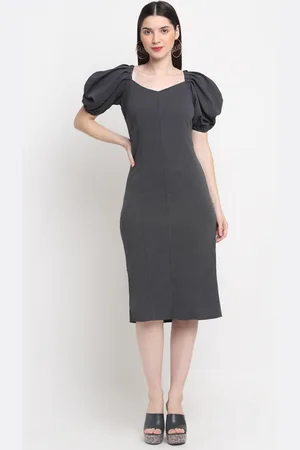 BuyNewTrend Grey Sheath Dress