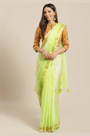 Jaipur Tie and Dye Zari Art Silk Kota Saree With Tassel