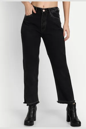 AngelFab Women Jean Straight Fit High-Rise Jeans