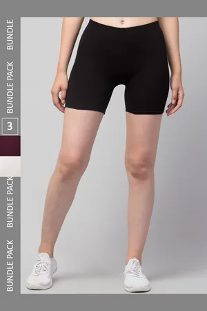 Apraa & Parma Clothing Pack Of 3 Women Skinny Fit Biker Shorts