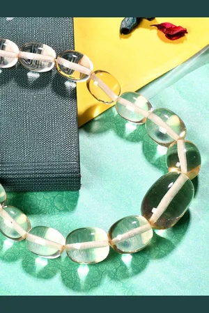 Bamboo Tree Jewels Transparent Artificial Beads Necklace