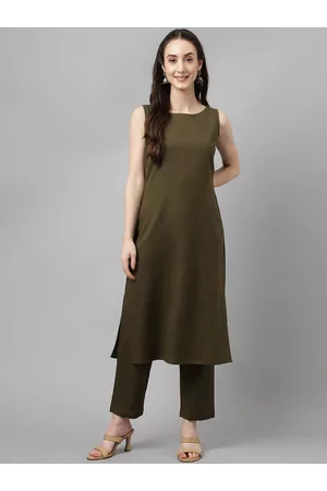 FIORRA Women Sleeveless Kurta with Trousers