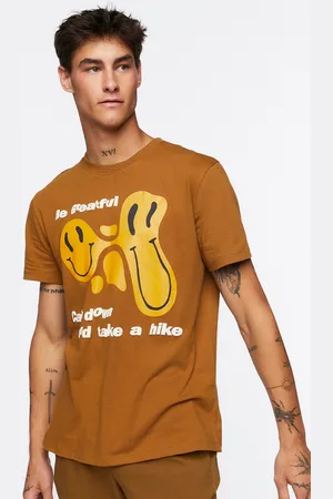 Forever 21 Men Typography Printed Pure Cotton T-shirt