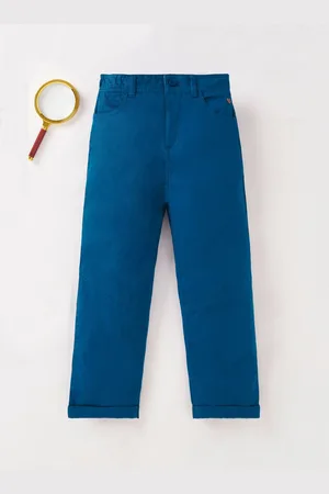 Ed-a-Mamma Boys Regular Fit Mid-Rise Cotton Trousers