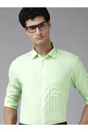 Park Avenue Men Slim Fit Opaque Checked Pure Cotton Formal Shirt With Chest Pocket