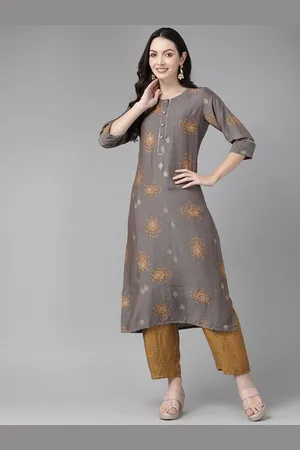 Cayman Ethnic Motifs Printed Regular Gotta Patti Pure Cotton Kurta with Trousers