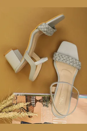 ICONICS Braided Open Toe Block Heels