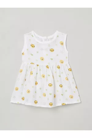 The Boo Boo Club Girls Printed Sustainable Cotton Fit & Flare Dress