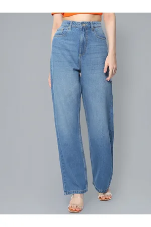 Flying Machine Women Straight Fit High-Rise Light Fade Cotton Jeans