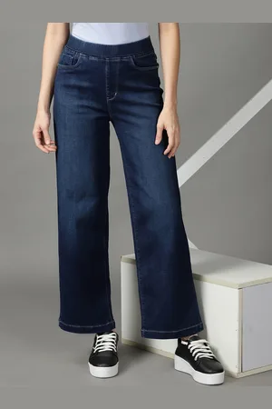 SHOWOFF Women Straight Fit High-Rise Light Fade Stretchable Cotton Jeans