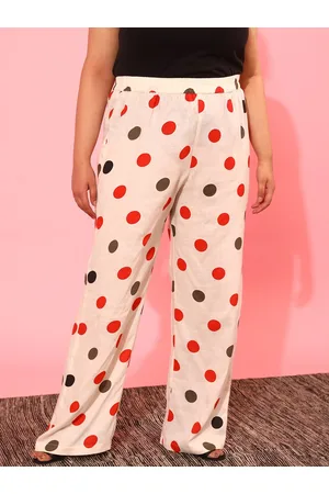 CURVY STREET Women Printed Loose Fit Bootcut Trousers