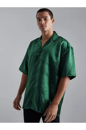 Boohoo Oversized Boxy Fit Satin Finish Casual Shirt