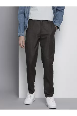 The Indian Garage Co Self Design Regular Fit Chinos Trousers