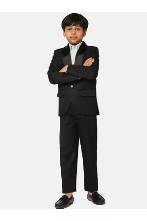 Tahvo Boys Slim Fit Shawl Collar Tuxedo 2 Piece Suits