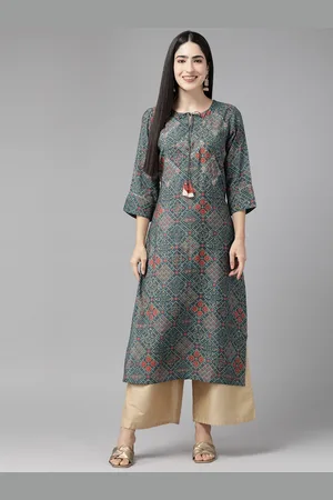 Cayman Ethnic Motifs Printed Pure Cotton Kurta