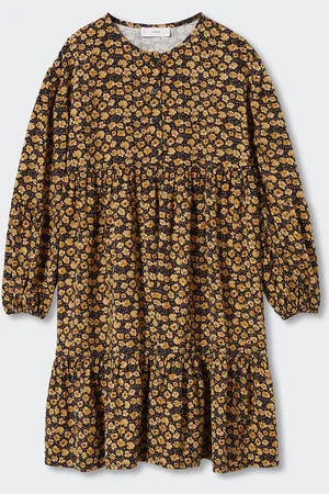 MANGO Girls Floral A-Line Dress