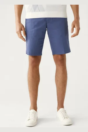 Marks & Spencer Men Cotton High-Rise Chino Shorts