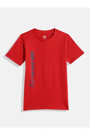 HRX Boys Typography Printed T-shirt