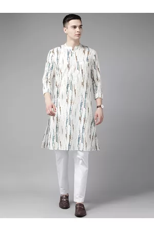 See Designs Abstract printed Mandarin Neck Straight Kurta
