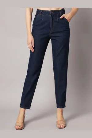 Guti Women Slim Fit High-Rise Stretchable Light Fade Cotton Jeans