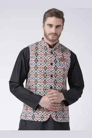 Hangup Multicoloured Printed Nehru Jacket