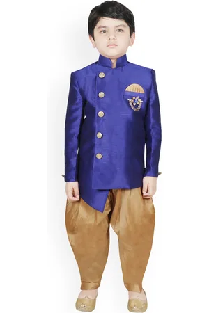 SG Boys Blue & Brown Sherwani Set