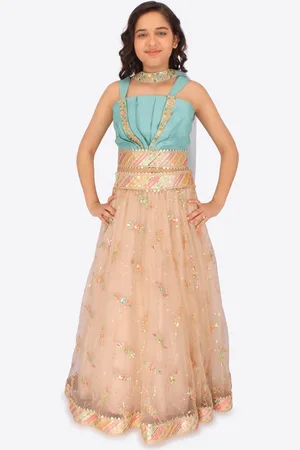 CUTECUMBER Girls Embroidered Thread Work Ready to Wear Lehenga & Blouse With Dupatta