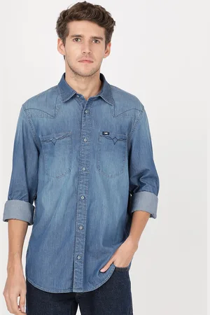 Lee Men Faded Casual Cotton Shirt