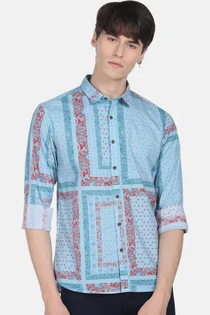 Flying Machine Ethnic Motif Printed Cotton Casual Shirt