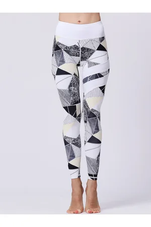 JC Collection Women Geometric Printed Gym Tights