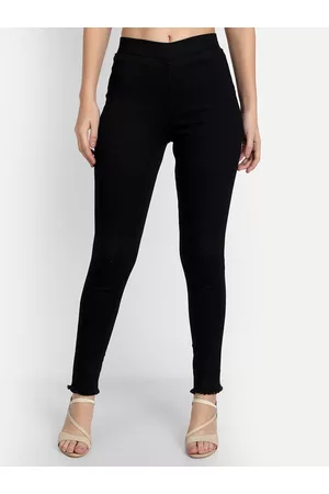 AngelFab Women Skinny Fit Mid-Rise Cotton Denim Jeggings