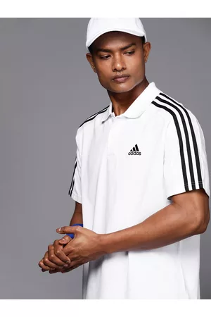 adidas 3-Stripes Polo Collar Pure Cotton T-shirt