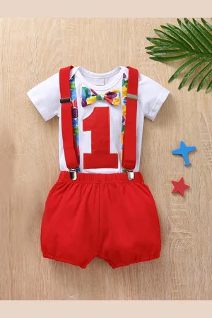 Babymoon Infants Cotton Romper & Suspender Clothing Set