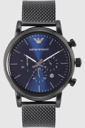 Emporio Armani Men Navy Blue Luigi Chronograph Analogue Watch AR1979