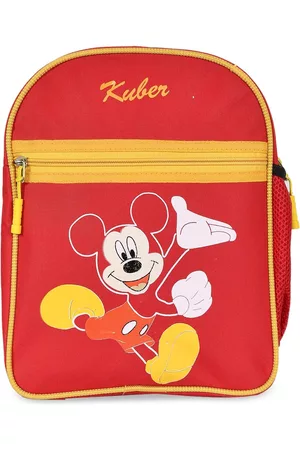 Kuber Industries Rucksacks - Unisex Kids Red Graphic Backpack