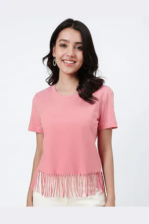 Fabindia Fringed Hem Cotton Top