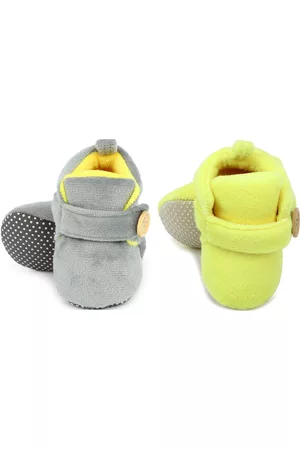 Superminis Infant Kids Grey Solid Booties