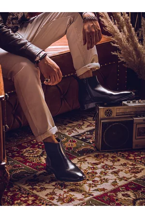 SAINT G. Men Mid-Top Leather Regular Boots