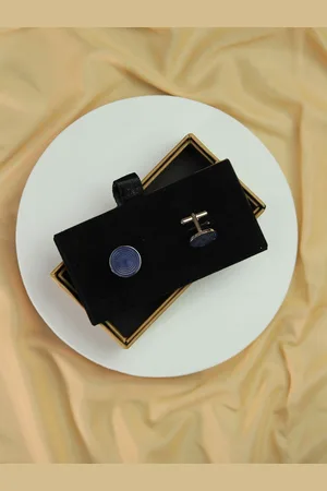 Tossido Silver-Plated Round Cufflink