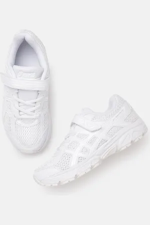 Asics Kids White Contend 4B + VEL Solid Sneakers