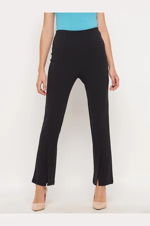 Buy CODE By Lifestyle Women High Rise Straight Fit Parallel Trousers -  Trousers for Women 22026942 | Myntra