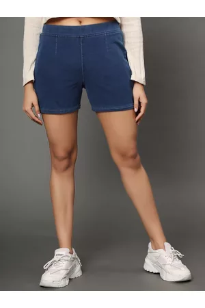AngelFab Women Mid-Rise Denim Shorts