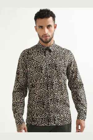 Antony Morato Animal Printed Spread Collar Cotton Casual Shirt